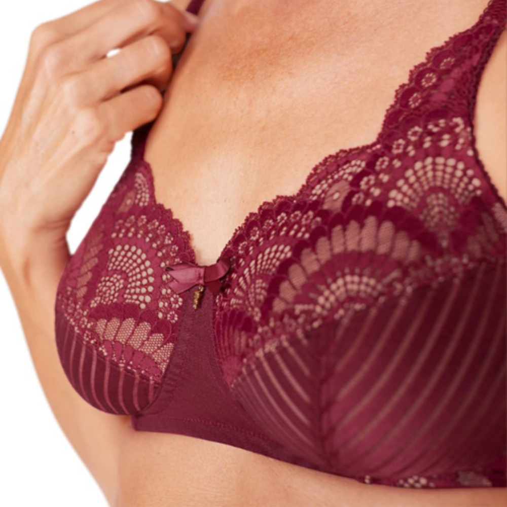 Amoena Karolina Soft Non-Wired Mastectomy Bra- Red/Nude 45023 Limited Release