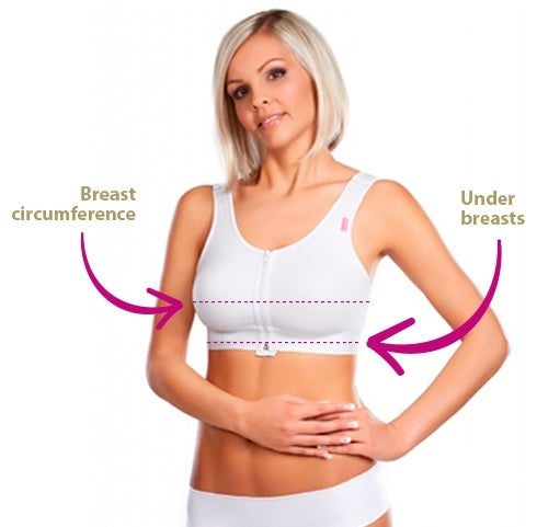 Lipoelastic PI Active – Post operative compression bra with front closure (White, M Lipoelastic PI Active – Post operative compression bra with front closure (White, M