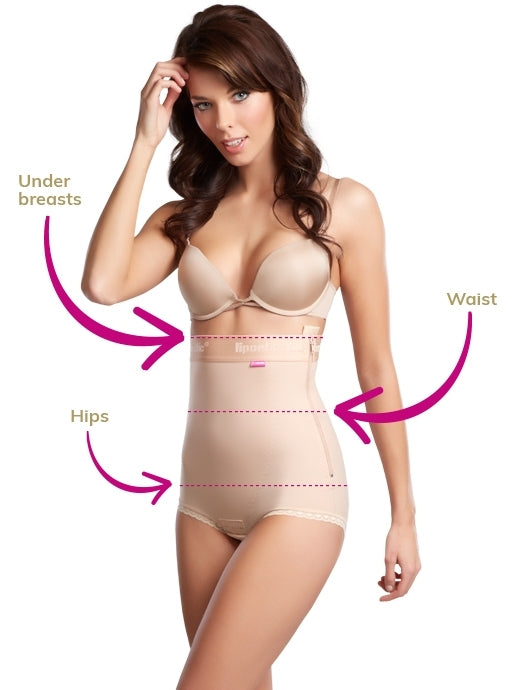 Lipoelastic VH Classic Briefs WITHOUT ZIPPER Post Surgery Compression Garment - Natural