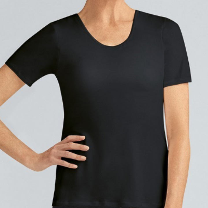 Amoena Valletta Pocketed Mastectomy T Shirt - Black 70231